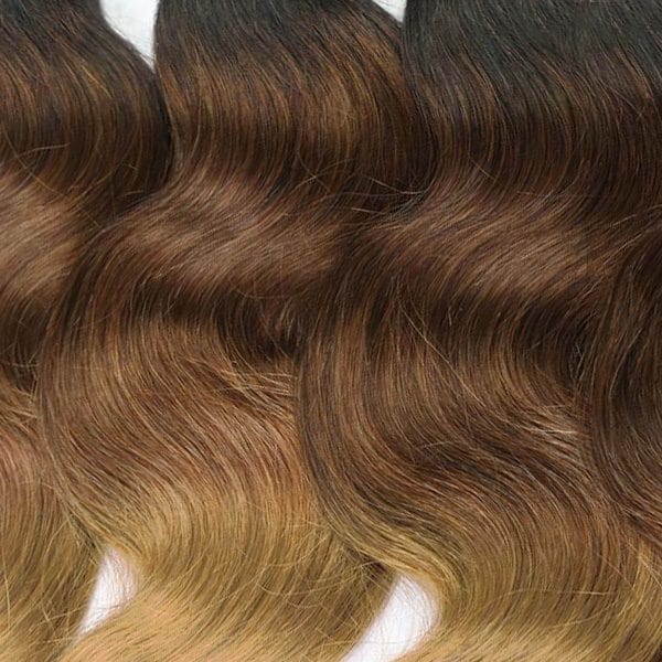 3 Color Ombre Body Wave Closure - Bossette Hair