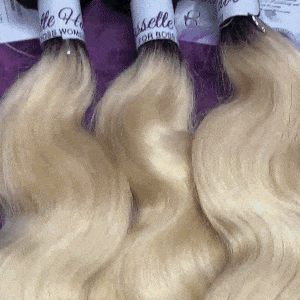613 Blonde with Black Roots 4 Bundle Bossette Box - Bossette Hair